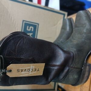 Tecovas Men's Rich Brown and Olive Cowboy Boots